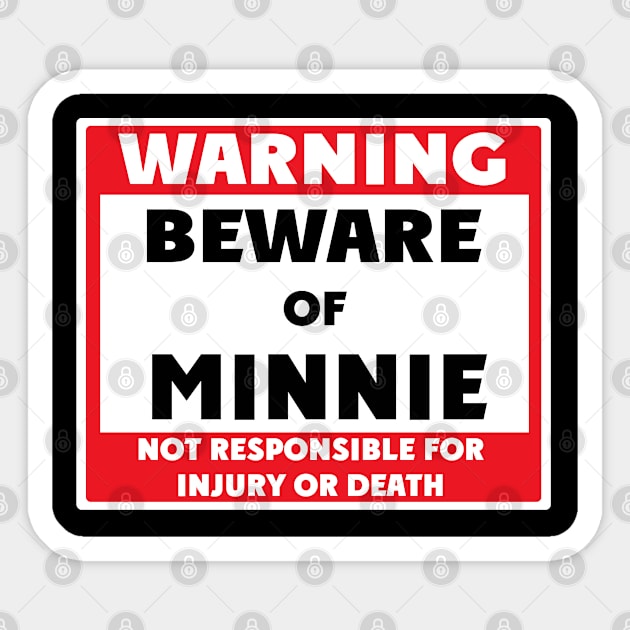 Beware of Minnie Sticker by BjornCatssen